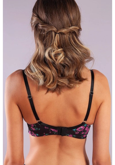 Melonika Golshan Gardenia Big Size Plunge Bra, Siyah Konforlu Ve Şık Sütyen Çok Renkli