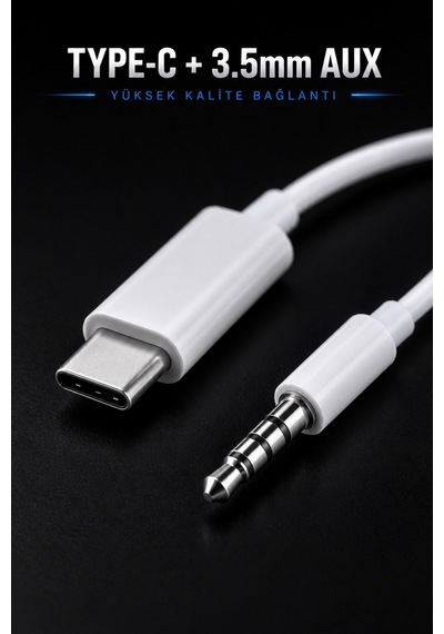 Metaforce Type C Aux Çevirici 1 Metre Dijital Ses Adaptörü 3.5mm Jack Alüminyum Gövde Type C To Aux Kablo