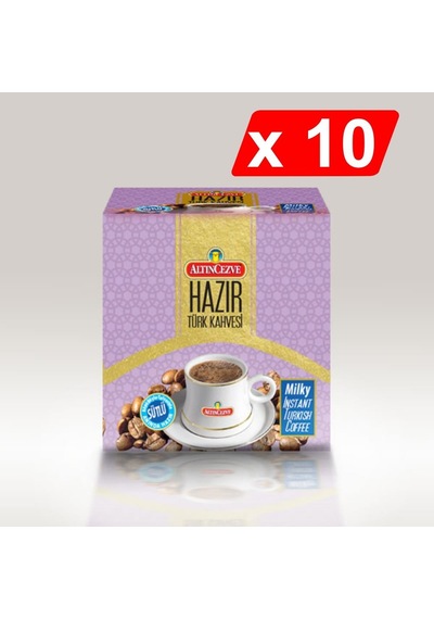Altıncezve Hazır Türk Kahvesi Sütlü Şekerli 10'lu 20 x 11 G