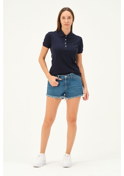 Msw Kadın Kısa Kollu Regular Fit Polo Yaka T-shirt Lacivert