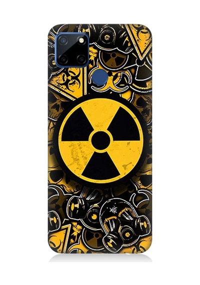 Realme C12 Uyumlu Nükleer Sembol Desenli Silikon Kılıf