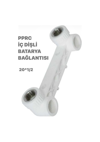 Pprc Çiftli Batarya Bağlantısı 20 1/2 Kalorifer Doğalgaz Su Tesisat Malzemesi Diğer