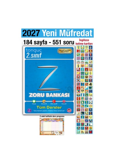 2. Sınıf 2027 Zoru Bankası Tüm Dersler Türkçe Matematik Hayat Bilgisi İngilizce