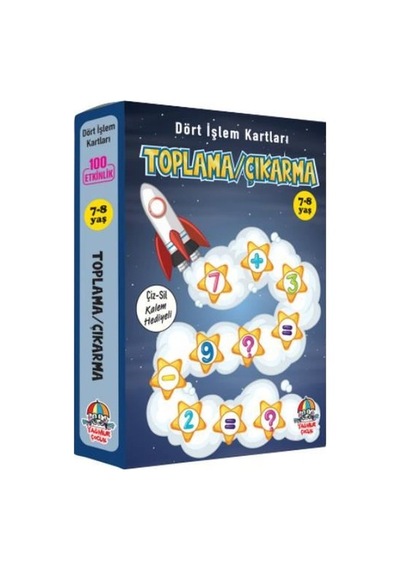Dört İşlem Kartları - Toplama/Çıkarma (7 - 8 Yaş)- Yağmur Çocuk