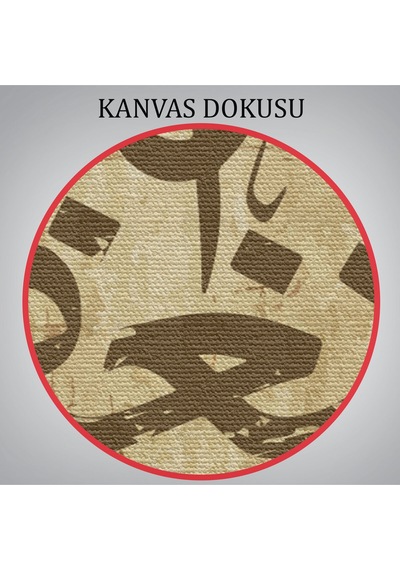 Yüce Allah'tan Mağfiret Dileyin Ve O'na Tövbe Edin Yazılı Dekoratif Kanvas Tablo-3274