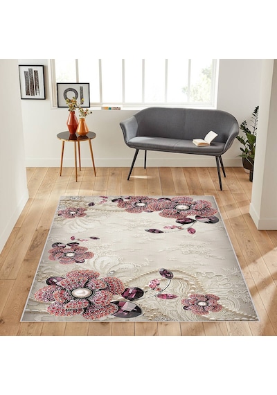 Rovigo Home Dijital Baskı Yıkanabilir Kaymaz Taban Salon Halısı Rvg1848-sm252 Bej
