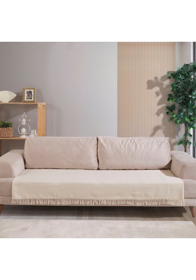 Pamore Home 2 Adet Pamuklu Koltuk Örtüsü 115x200 Cm Ekru