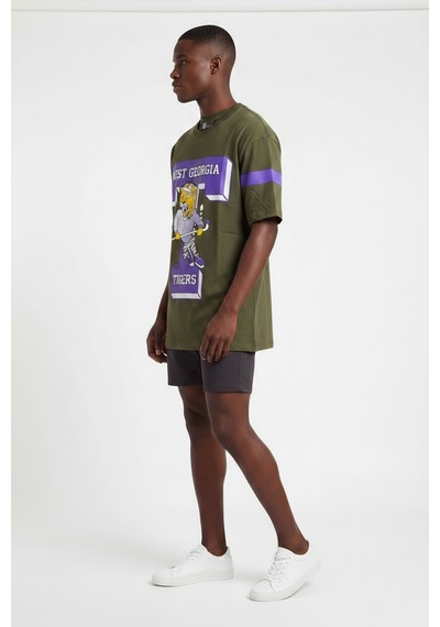 Blow Up Future Gen Tigers Haki Oversize Erkek T-shirt 141566 SİYAH