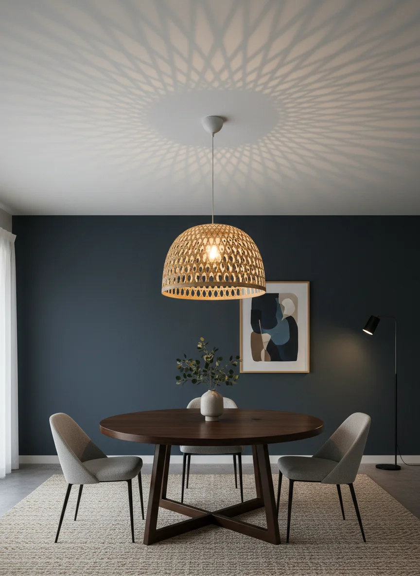 Gottorp Avize 45cm- Iskandinav, Modern, Bohem, Rattan Avize, Aydınlatma Bej