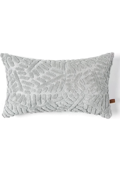 Bohem Özel Tasarım Punch Panç Desen Dekoratif Dikdörtgen Kırlent Kılıfı 28x50 cm Forest Gri