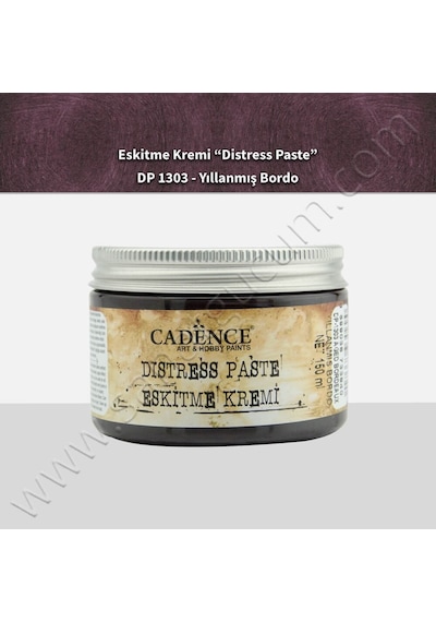 Cadence Distress Paste Eskitme Kremi 150 Ml. Yıllanmış Bordo Cadence Distress Paste Eskitme Kremi 150 Ml. Yıllanmış Bordo