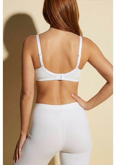 Auw Lily Penye Kapsız Balensiz Toparlayıcı Sütyen - Easyshape Beyaz
