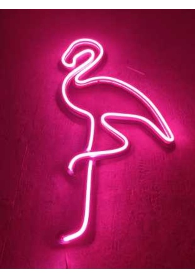 Flamingo Neon Tabela Neon Led Dekoratif Duvar Aydınlatması Neon D