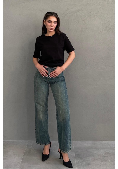 Madmext Siyah %100 Pamuk Vatkalı Oversize Kadın T-shirt Mg2442 Siyah