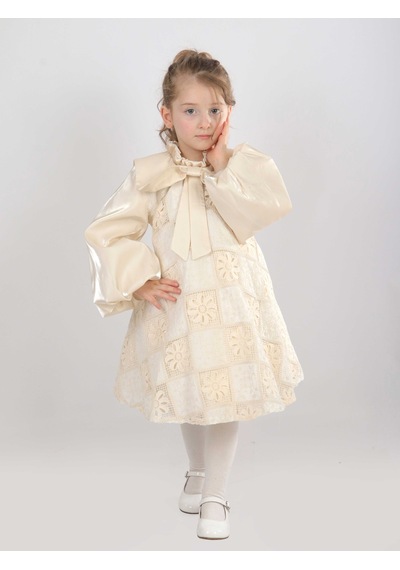 Xo Kids Kız Çocuk Elbise 2-6 Yaş 26470 Bej