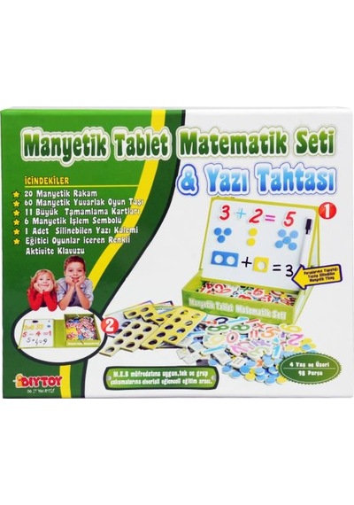 +4 Yaş Manyetik Oyuncaklar Tablet Matematik Seti ve Yazı Tahtası (diytoy)