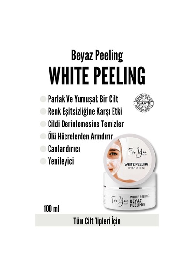 White Peeling Yüz Ve Vücut Peeling Pirinç Peeling Cilt Yenileyici Bakım 100 Ml