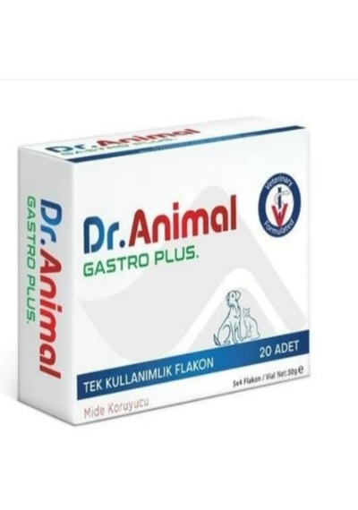 Dr. Animal Gastro Plus 20 Tablet Kedi Ve Köpekler İçin Kusma, Reflü Ve Mide Koruyucu Destek