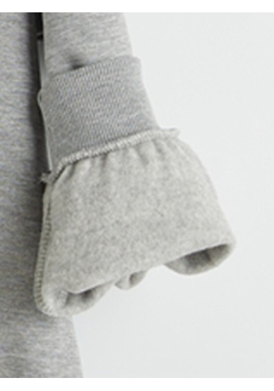 Lcw Vision Gri Bisiklet Yaka Oversize Kadın Kalın Sweatshirt