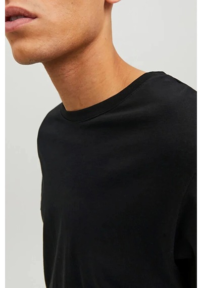 Jack & Jones Jack&jones 12156101 0 Yaka Erkek Basic Tshirt - Siyah SIYAH