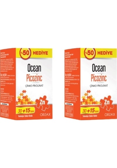 Ocean Picozinc 30 Tablet + 15 Tablet 2 Adet