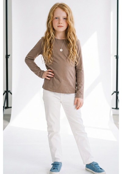 Kiagu Moka Uzun Kol Basic T-shirt- Terletmeyen Esnek Kumaş Pamuklu Mevsimlik Mocha Uzunkol Kız Çocuk Tsort Moka Kiagu Moka Uzun Kol Basic T-shirt- Terletmeyen Esnek Kumaş Pamuklu Mevsimlik Mocha Uzunkol Kız Çocuk Tsort Moka