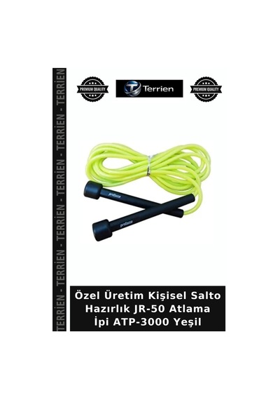 Özel Üretim Kişisel Salto Hazırlık Jr-50 Atlama İpi Atp-3000 Yeşil