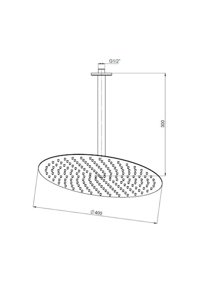 Gpd Ankastre Duş Başlığı Oval Slim Metal 40 Cm Ads24