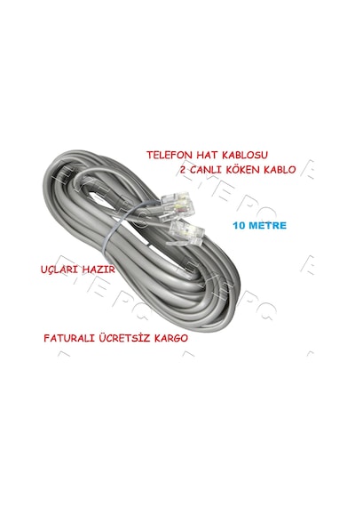10 Metre 2 Canli Modem Duvar Arasi Kablo