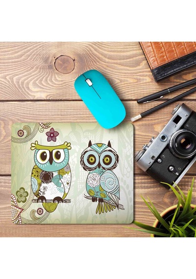 İkili Baykuşlar Baskılı Mouse Pad Mousepad Baskılı Mouse Pad Mousepad.jpg