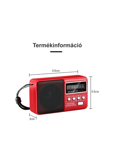 Mini Fm Radyo Şarjlı Bluetooth Speaker Sd Kart Usb Girişli Kablosuz Hoparlör Deprem Radyosu