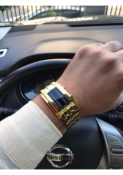 Skmei Kasa Gold Renk Led Işıklı Kol Saati923362