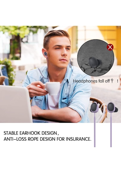 Samsung Galaxy Buds2 İle Uyumlu/galaxy Buds2 Pro İle Uyumlu Yumuşak Güçlü Silikon Özel Kaymaz Tasarım Spor Kaybolmaya Karşı Kulaklık Aksesuarları Boyun İpi Kırmızı