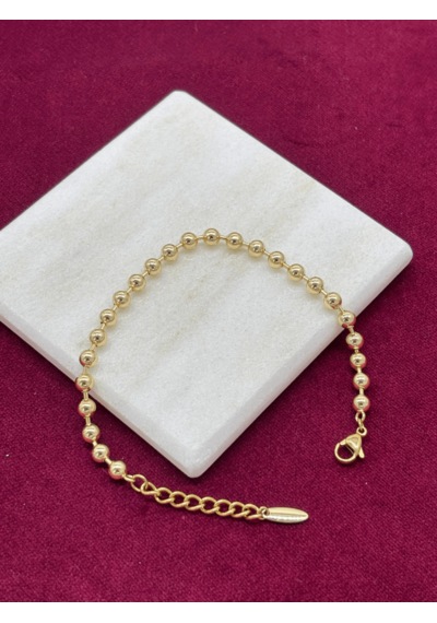 14 K Renginde Dorika Taşlı Gold Bileklik Gold