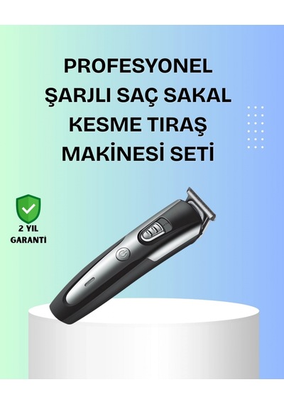 Kuaför Tipi Şarjlı Saç Ve Sakal Kesme Makinesi Güçlü Motorlu
