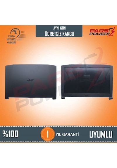 Acer Uyumlu Nitro 5 AN515-42-R9G6 Lcd Cover - Bezel Ekran Kasası - Çerçeve Set (Pars Power) 754238