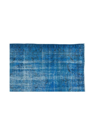 El Dokuması Vintage Yün-pamuk Turkuaz Halı 10854 143 X 240 Cm