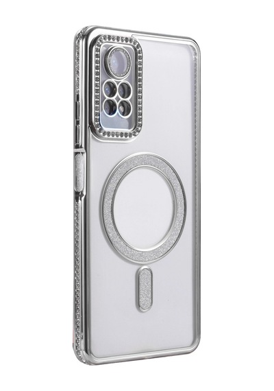 Xiaomi Redmi Note 12 Pro 4g Joke Simli Magneticsafe Kılıf Gümüş