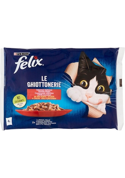 Purina Felix Multipack Sığır ve Tavuk Etli Yetişkin Kedi Maması 4 x 85 G