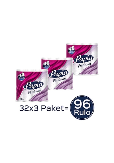 Platinum Tuvalet Kağıdı 96 Rulo 32 Rulo X 3 Paket