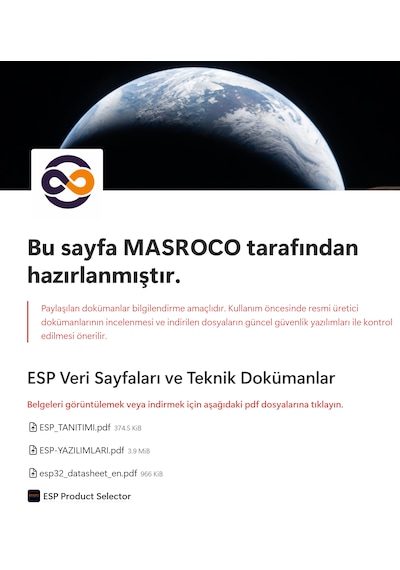 Esp32-d Wifi Bluetooth Geliştirme Kartı Devkitc V4 Yeşil Pcb, Usb Kablo Dahil