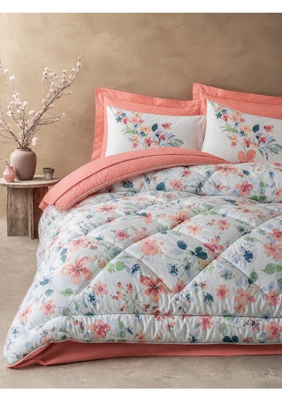 Cotton Box Tek Kişilik Uyku Seti Bluebell Somon