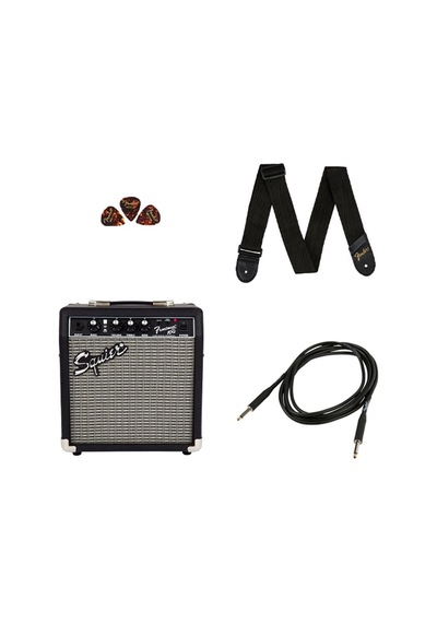 Squıer Sonıc Stratocaster Black Frontman 10 G Amfi Elektro Gitar Seti