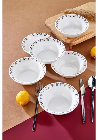 Meadow Porselen Kase Seti, 6'li, 14 Cm, Çok Renkli Diğer