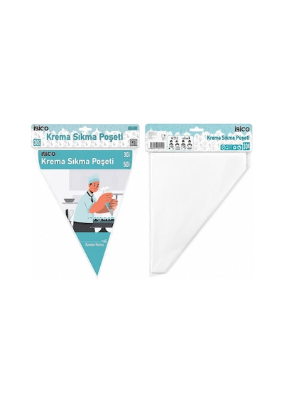İbico İ22-151 Torbası 30cm 50 Adet Naylon Poşeti Krema Sıkma