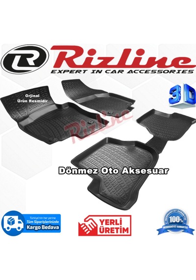 Skoda Octavia A5 3D Paspas Havuzlu Siyah 2005-2013 Arası Rizline N11.9174