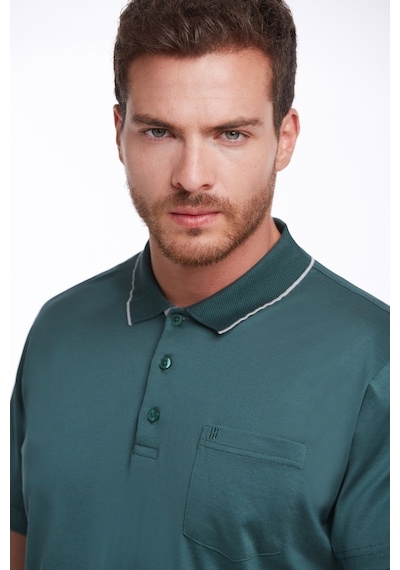 Hatemoğlu Yeşil Regular Fit %100 Pamuk Basic Polo Yaka Tişört-Yeşil Hatemoğlu Yeşil Regular Fit %100 Pamuk Basic Polo Yaka Tişört-Yeşil
