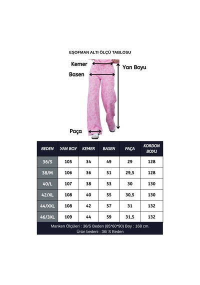 Penyebizden Oversize Sweatshirt & Geniş Paça Eşofman Altı Takım-pembe Baskılı