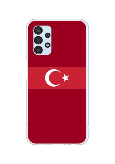 Samsung Galaxy A13 Uyumlu Türk Milli Takım Kırmızı Forma Baskılı Silikon Kılıf Renkli