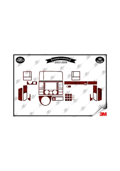 Volkswagen Transporter T5 2003-2009 Torpido Konsol Trim Göğüs Maun Kaplama Set 30 Parça Maun